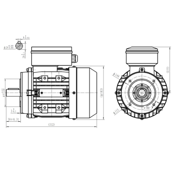 Silnik elektryczny jednofazowy 1,5kW 2800 obr/min. 90B14